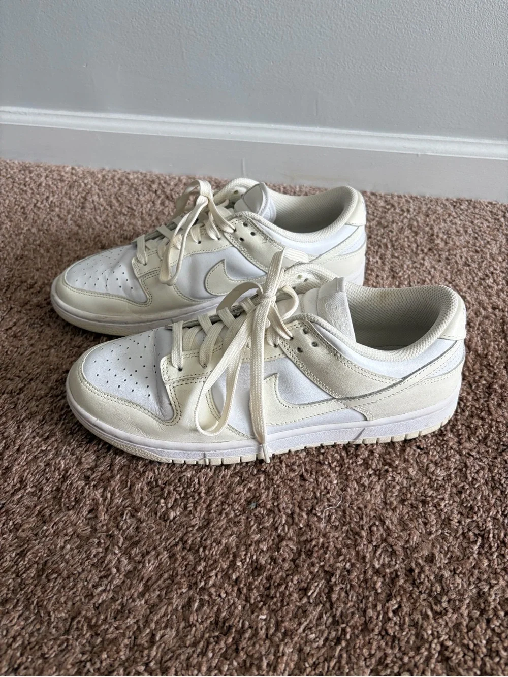 Nike dunk low Sneakers in Cream and White womens 9.5